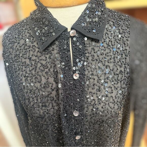 Chicos dazzling sparkle cardigan/top. Gorgeous statement piece for your event. - Picture 5 of 11
